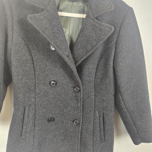 VTG Steve Madden Women’s LARGE Wool Pea Coat Classic Professor Collegiate Preppy - Picture 4 of 9